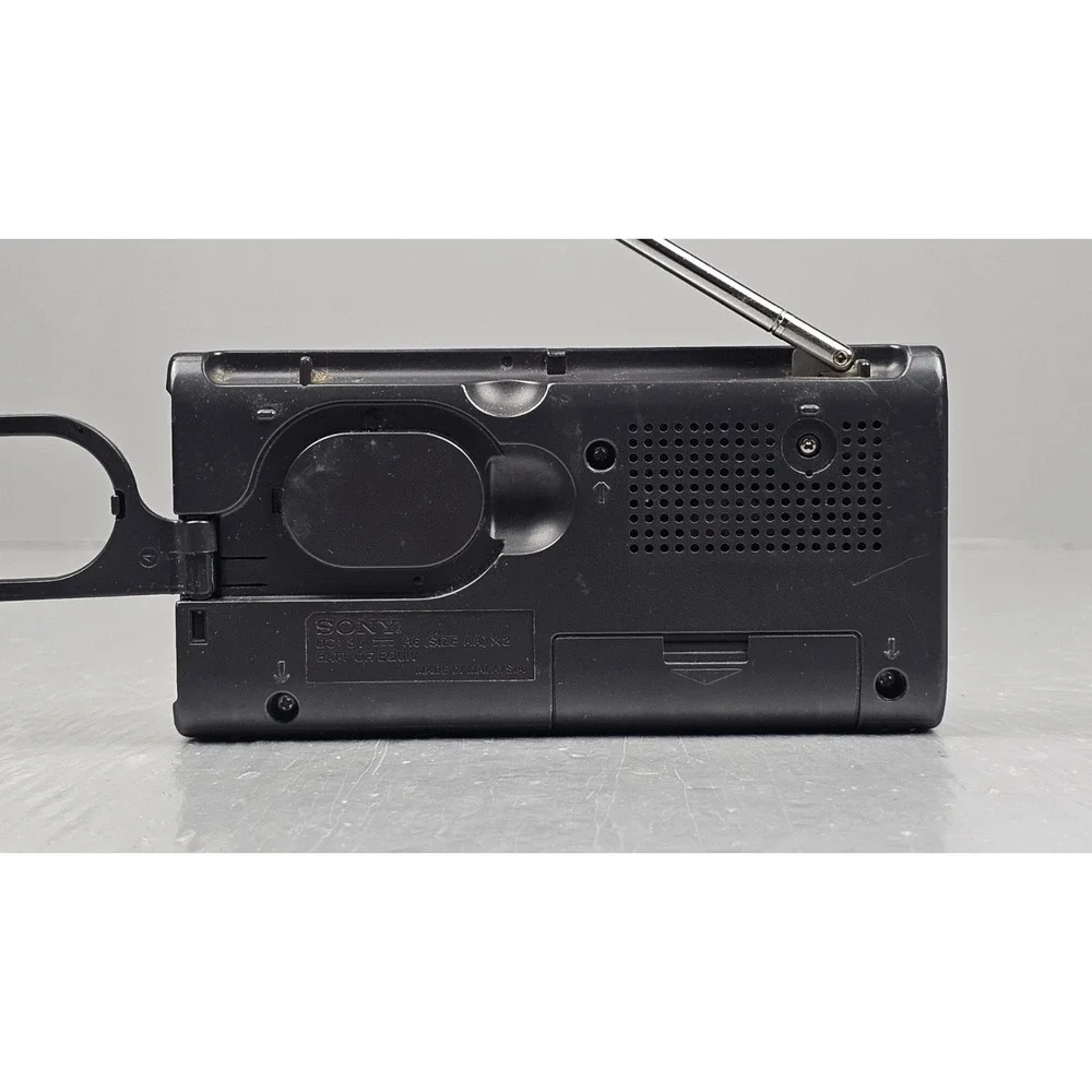 Vintage Sony ICF-380 AM/FM 2 Band Portable Radio Black Tested